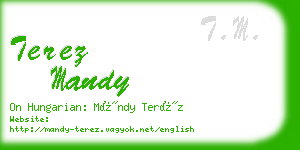 terez mandy business card